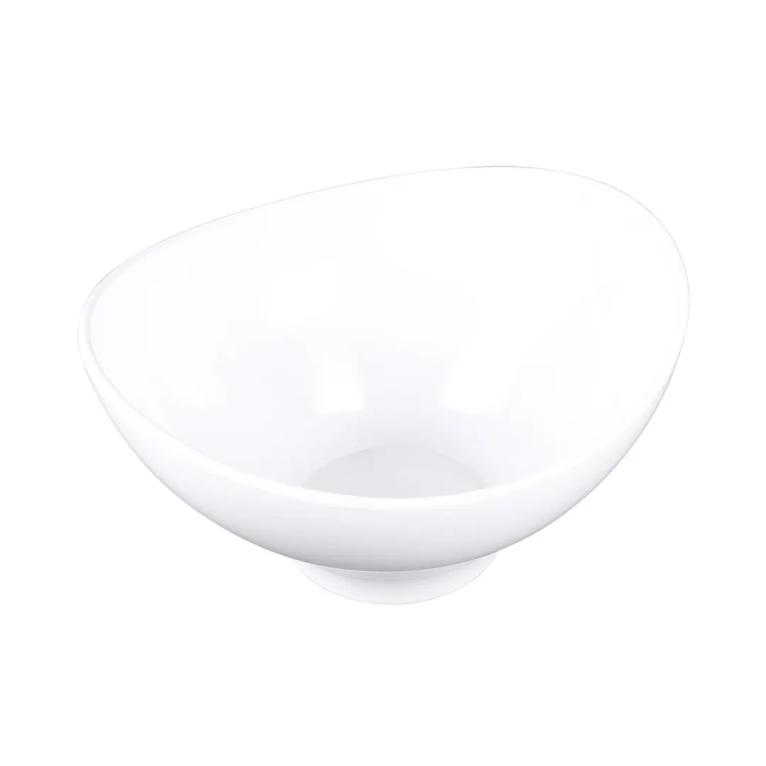 GET M115OV-NW 4-Qt Oval Melamine Bowl, White, 11-1/2"L x 10-1/2"W x 6"H, Dishwasher Safe