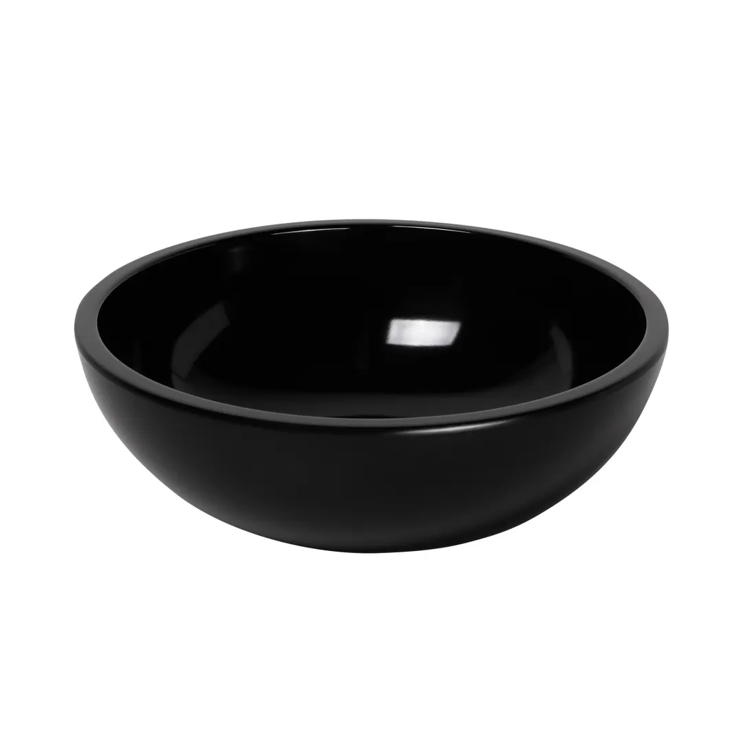GET M115R4-B Elite Global Solutions Bowl, 4-3/4 Qt. (152 Oz.), 12" Dia. X 4"H, Black, Melamine