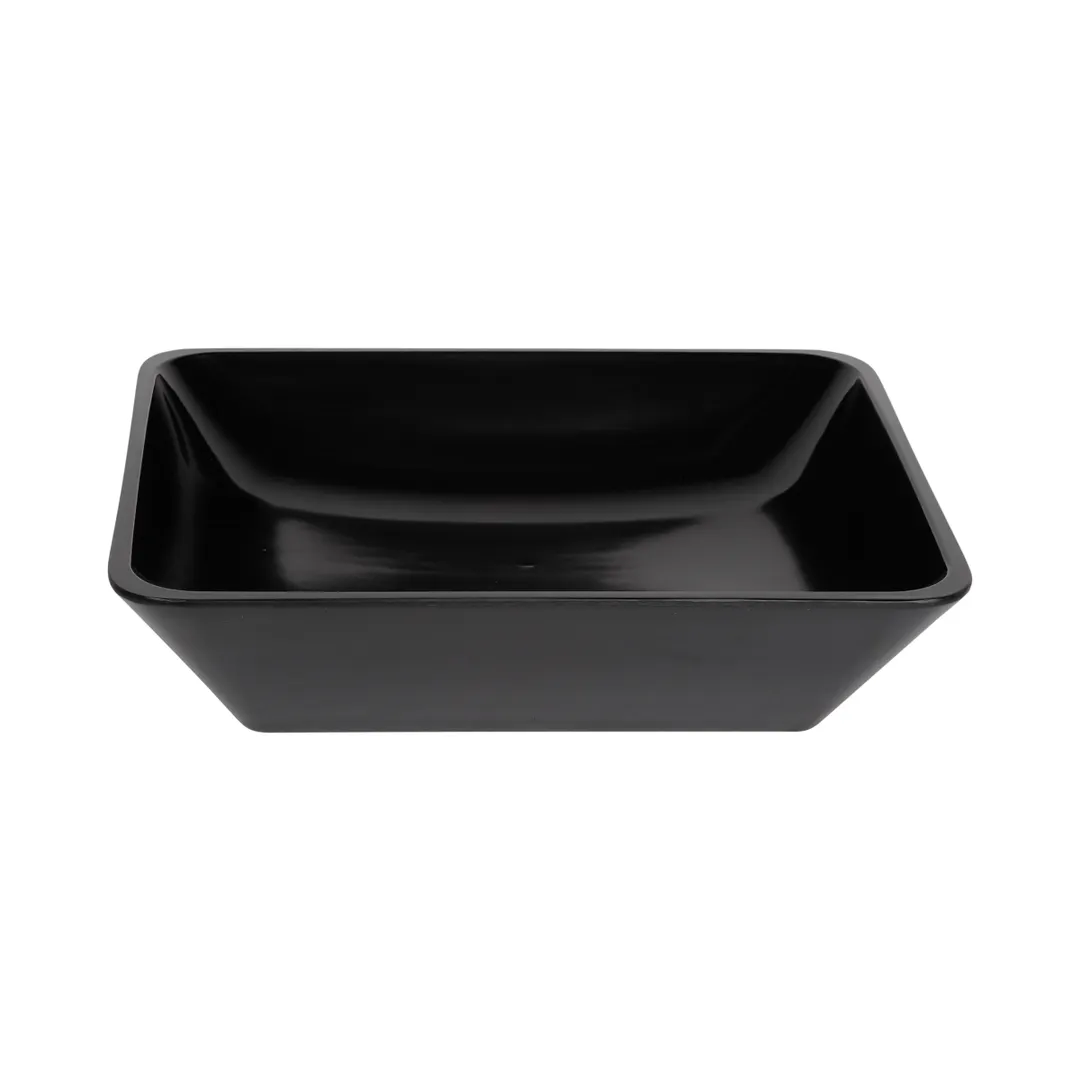 GET M1210RC-B Elite Global Solutions Bowl, 3 Qt., 12" x 10" x 3"H, Rectangular, Melamine, Black