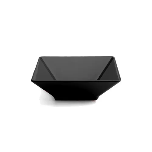 GET M1212SQ-B Bowl, 4-3/4 Qt (152 Oz) 12-1/2" x 4" H, Square Melamine, Black
