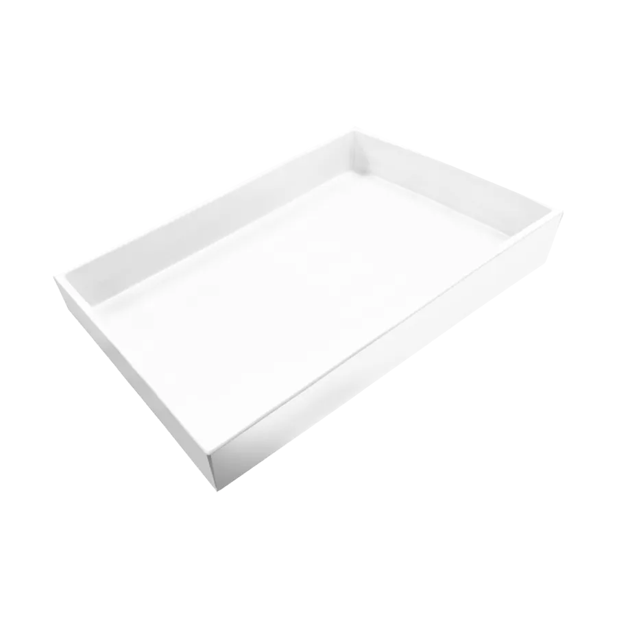 GET M12152-W Food Bin, 15" x 12" x 2", White Melamine, Break/Chip/Scratch Res., Dishwasher Safe