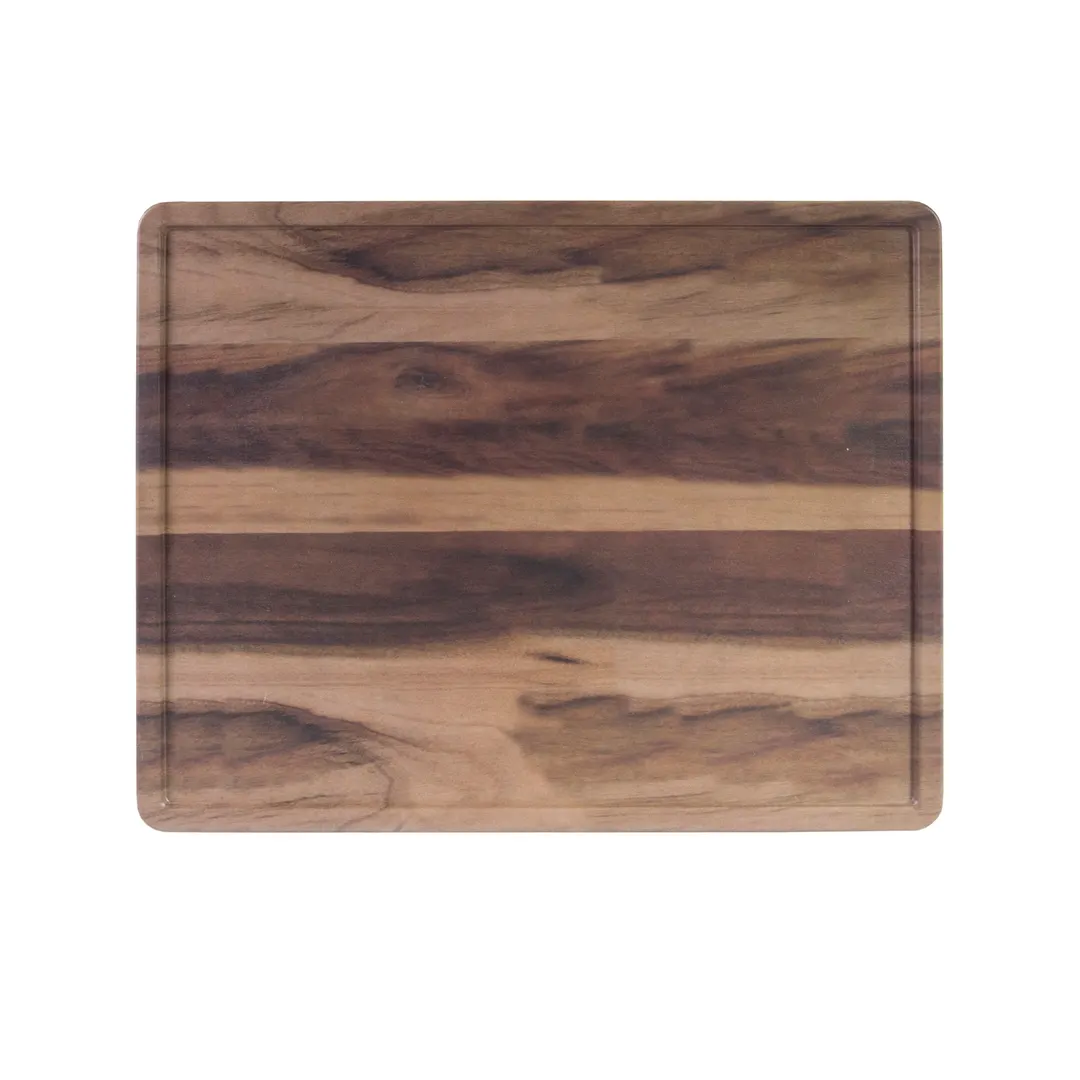 GET M1215RCFP-HW Melamine Serving Board, 15" x 12", Faux Hickory, BPA‑Free, Dishwasher Safe