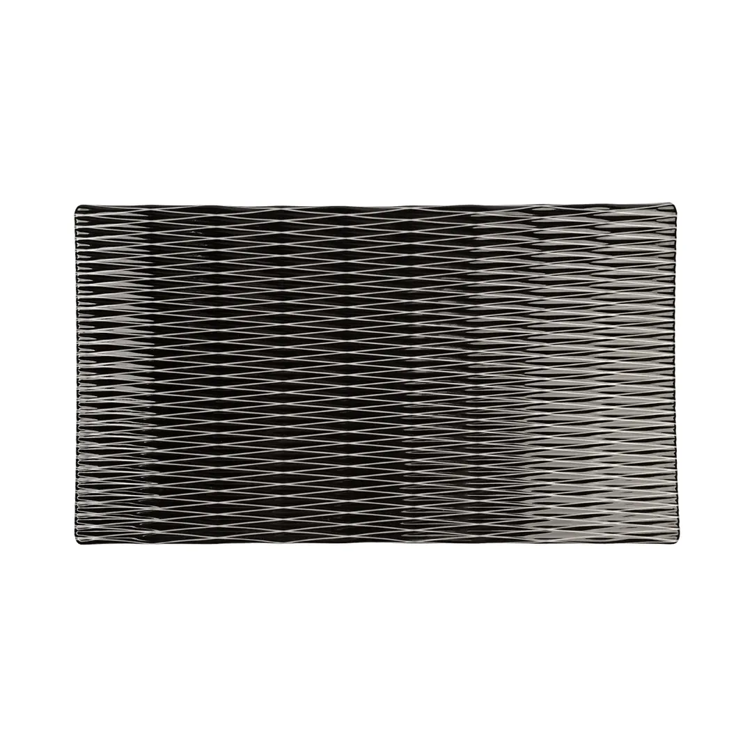 GET M12347RC-B Bakery Tray, 12-3/4"L x 7"W x 3/4"H, Black Melamine, Dishwasher Safe