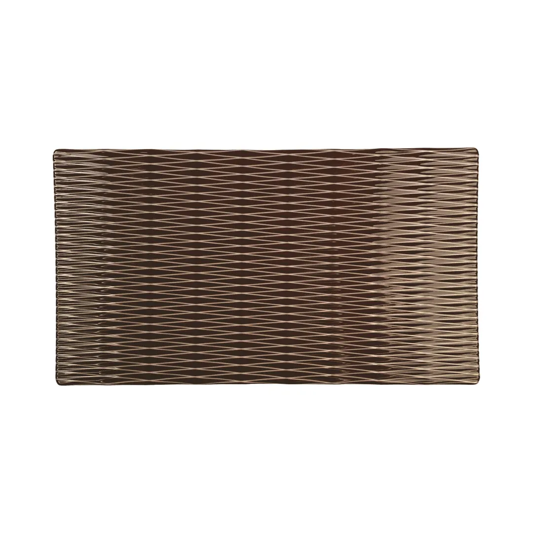 GET M12347RC-CH Elite Global Tray, 12-3/4" x 7" x 3/4", Rectangular, Melamine, Brown, BPA Free, 1/3