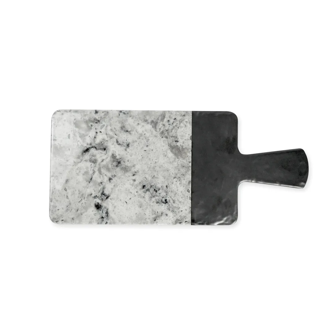 GET M127RCSM-BH Melamine Serving Board, 12" x 7" x 0.5", Horizon Slate, Handle, BPA Free