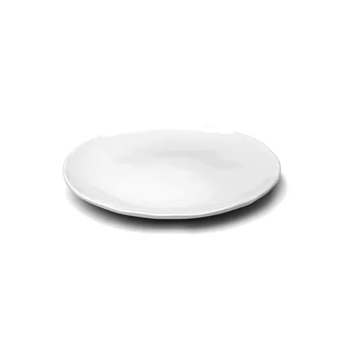 GET M12P-NW Plate, 12" Dia. x 1"H, Round White Melamine, Organic Edged, Break/Chip/Stain Resistant