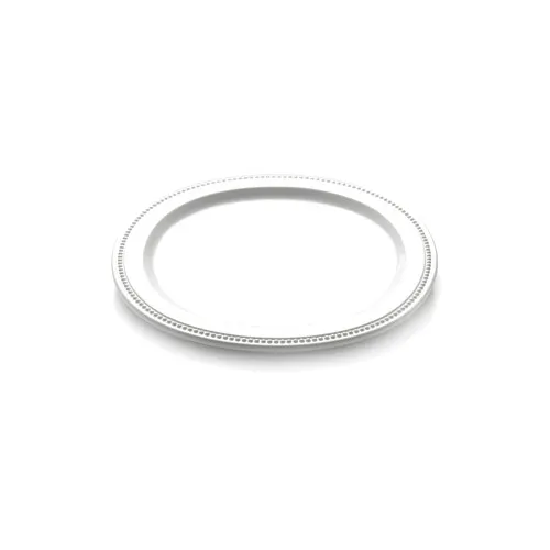 GET M12R-NW Plate, 12" Dia. x 3/4" H, White Melamine, Break/Chip/Stain-Resistant, NSF Certified