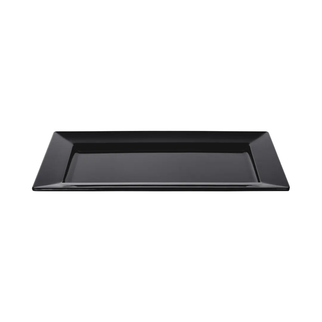 GET M135RC-B Elite Global Solutions Platter, 13-1/2"L x 8-1/2"W x 7/8"H, Rectangular, Melamine, Black