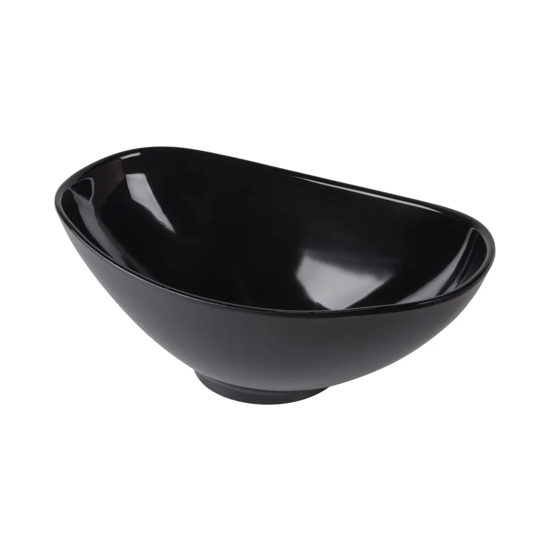 GET M138OV-B Bowl, 3-1/4 Qt (104 Oz) 13"L x 8"W x 4-1/2"H Oval Melamine Black