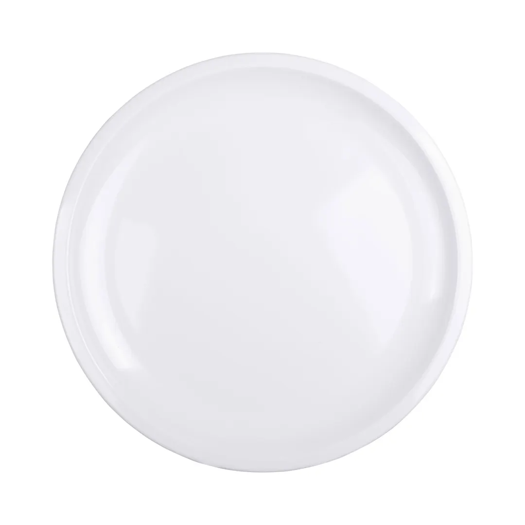 GET M14118R-W 14" Round Coupe White Melamine Platter, 1-1/8" H, BPA‑Free, Dishwasher Safe