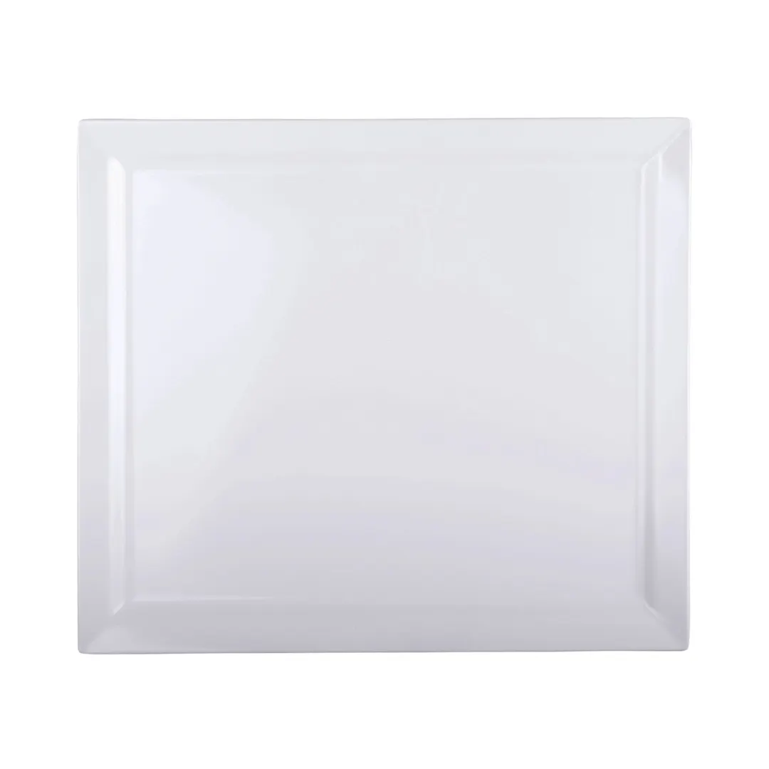 GET M1412-W Elite Global Solutions Platter, 14 3/4" x 12 3/4" x 1"H, Rectangular, Melamine, White