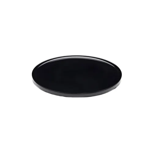 GET M145P-B Plate, 14-1/2" Dia. x 1/4"H, Round, Black Melamine, Scratch Resistant