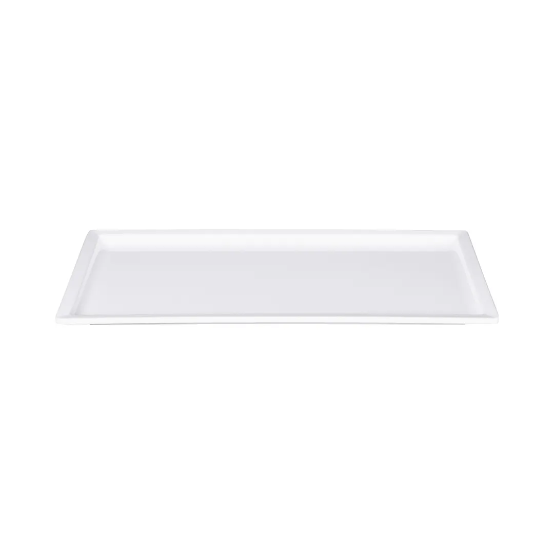 GET M147-W Elite Global Solutions Serving Platter, 14"W x 7"D x 1"H, Rectangular, Melamine, White