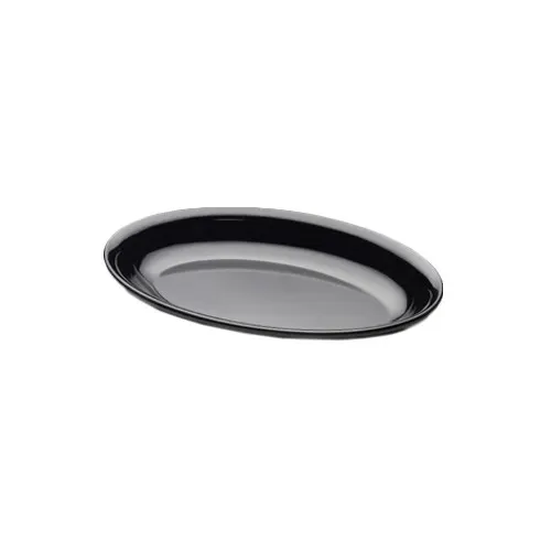 GET M1510OV-B Elite Global Solutions Platter, 2-1/2 Qt., 15"L x 10"W x 2"H, Oval, Melamine, Black