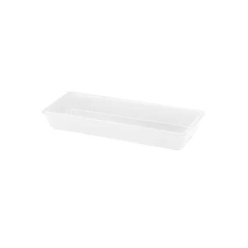 GET M1562-NW White Melamine Tray, 15"L x 6"W x 2"H, Beaded Edge, BPA‑Free, Break/Chip/Stain‑Resist