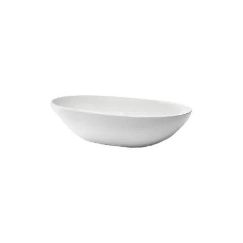 GET M157OV-NW Bowl, 3 Qt (96 Oz), 15"L x 7-1/2"W x 3-1/2"H, Oval Melamine White