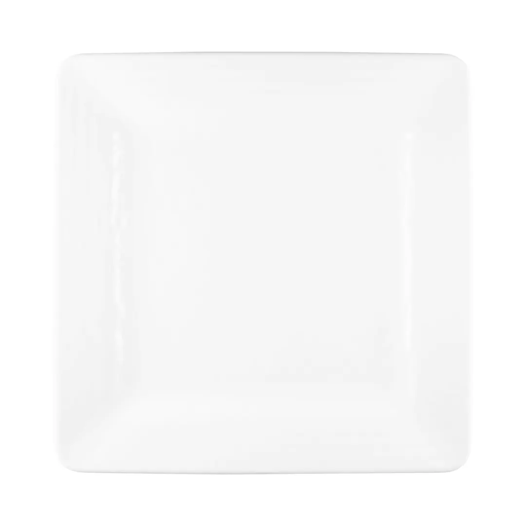 GET M15SQRR-W Plate, 15"L x 15"W x 1-1/4"H, Square, Textured Melamine, White, Scratch Resistant