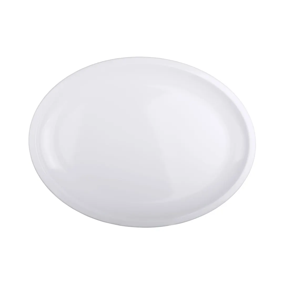GET M1612OV-W Elite Global Solutions Platter, 16"L x 12"W x 1-1/8"H, Oval, Melamine, White