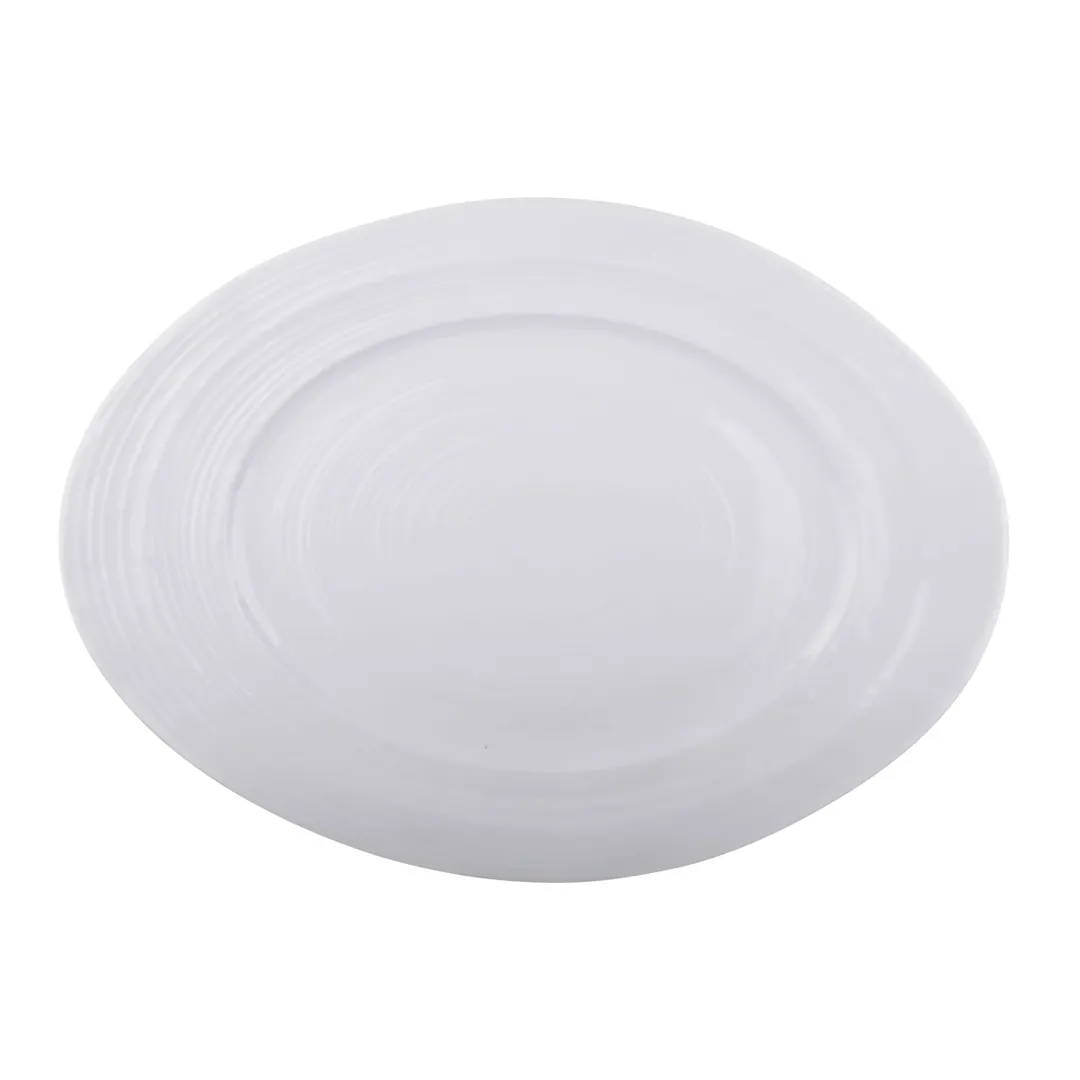 GET M16512OV-W Elite Global Solutions Serving Dish, 16-1/2"L x 12"W x 1-1/2"H, Melamine, White