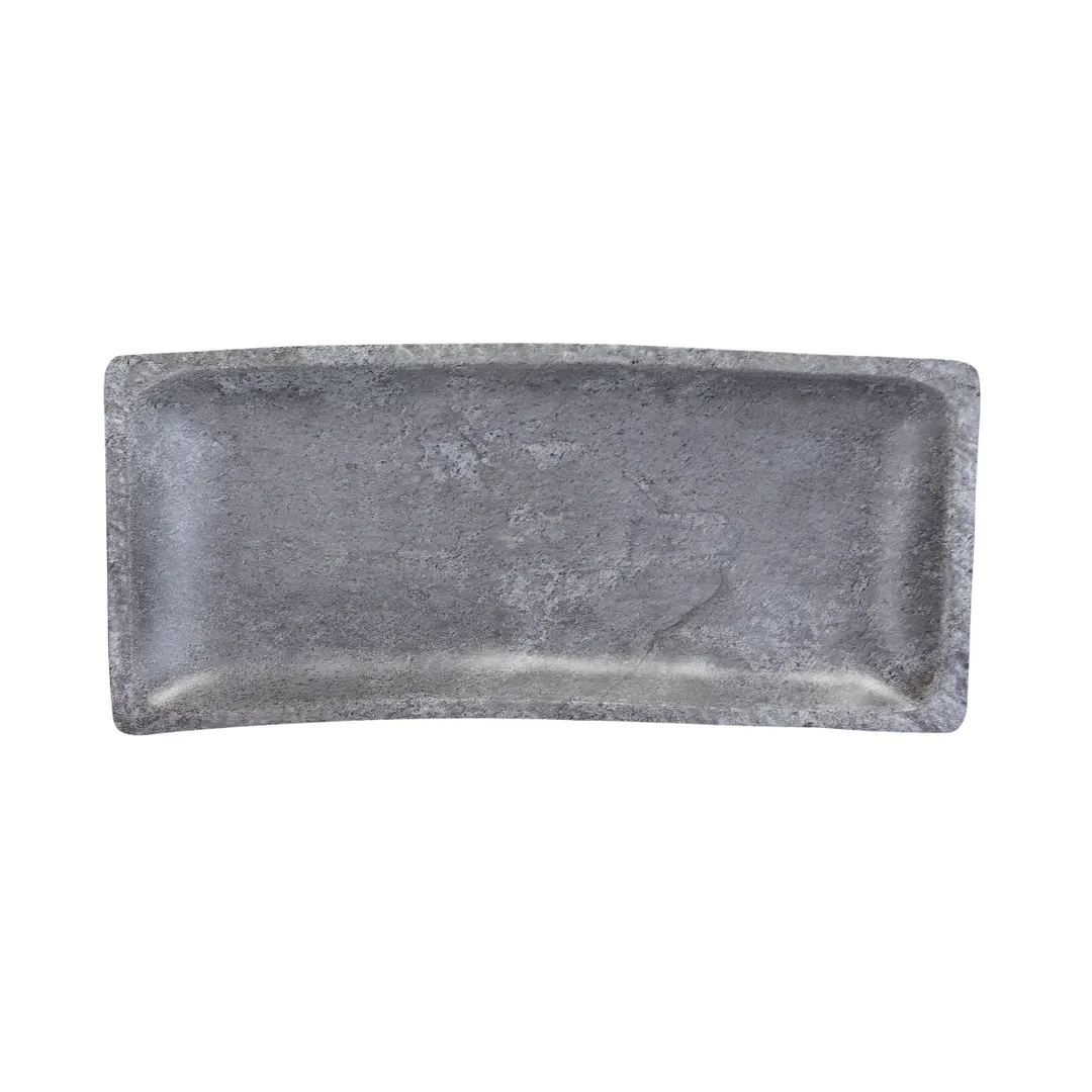 GET M1671RC-CO Platter, 16-1/8"L x 7"W x 1-1/4"H, Rectangular Black Melamine, Break‑Resistant