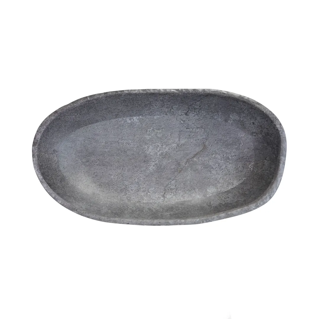 GET M1693OV-CO Bowl, 89 Oz., 16-3/4"L x 9-1/2"W x 3"H, Oval, Black Melamine, Scratch Resistant