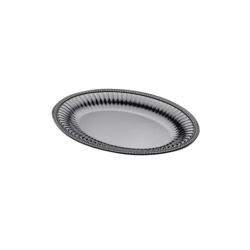 GET M1713OV-B Elite Global Solutions Platter, 17"L x 13"W x 1 3/4"H, Oval, Melamine, Black