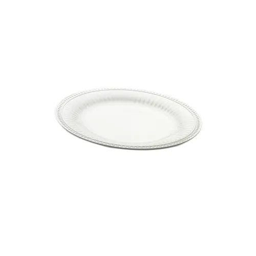 GET M1713OV-NW Platter, 17"L x 13"W x 1 3/4"H, Oval, White, Melamine, Break-Resistant