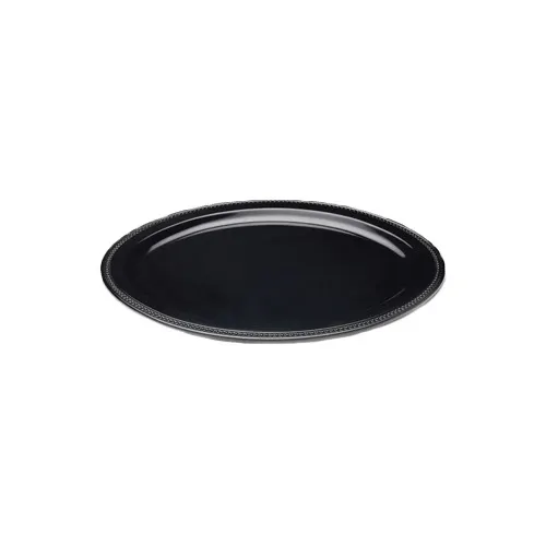 GET M17OV-B Elite Global Solutions Platter, 16"L x 13"W x 1"H, Oval, Large, Melamine, Black