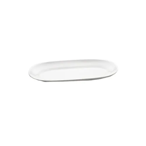GET M17RC-NW Oval Melamine Serving Platter, 16-1/2" L x 7-1/2" W x 1-1/2" H, White, NSF