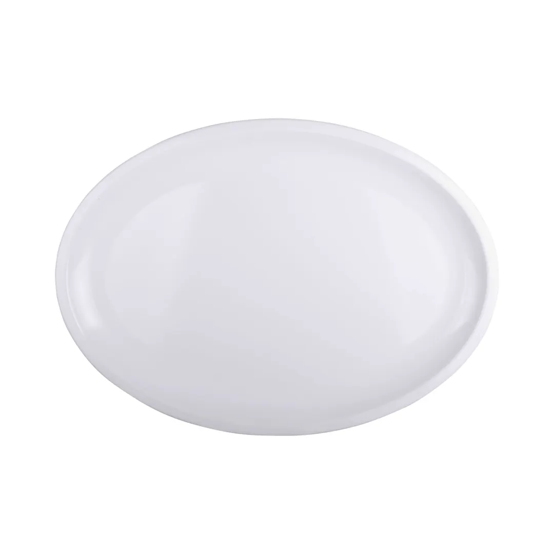 GET M1813118OV-W Oval White Melamine Platter – 18" x 13" Dishwasher Safe, BPA‑Free, Scratch‑Resistant