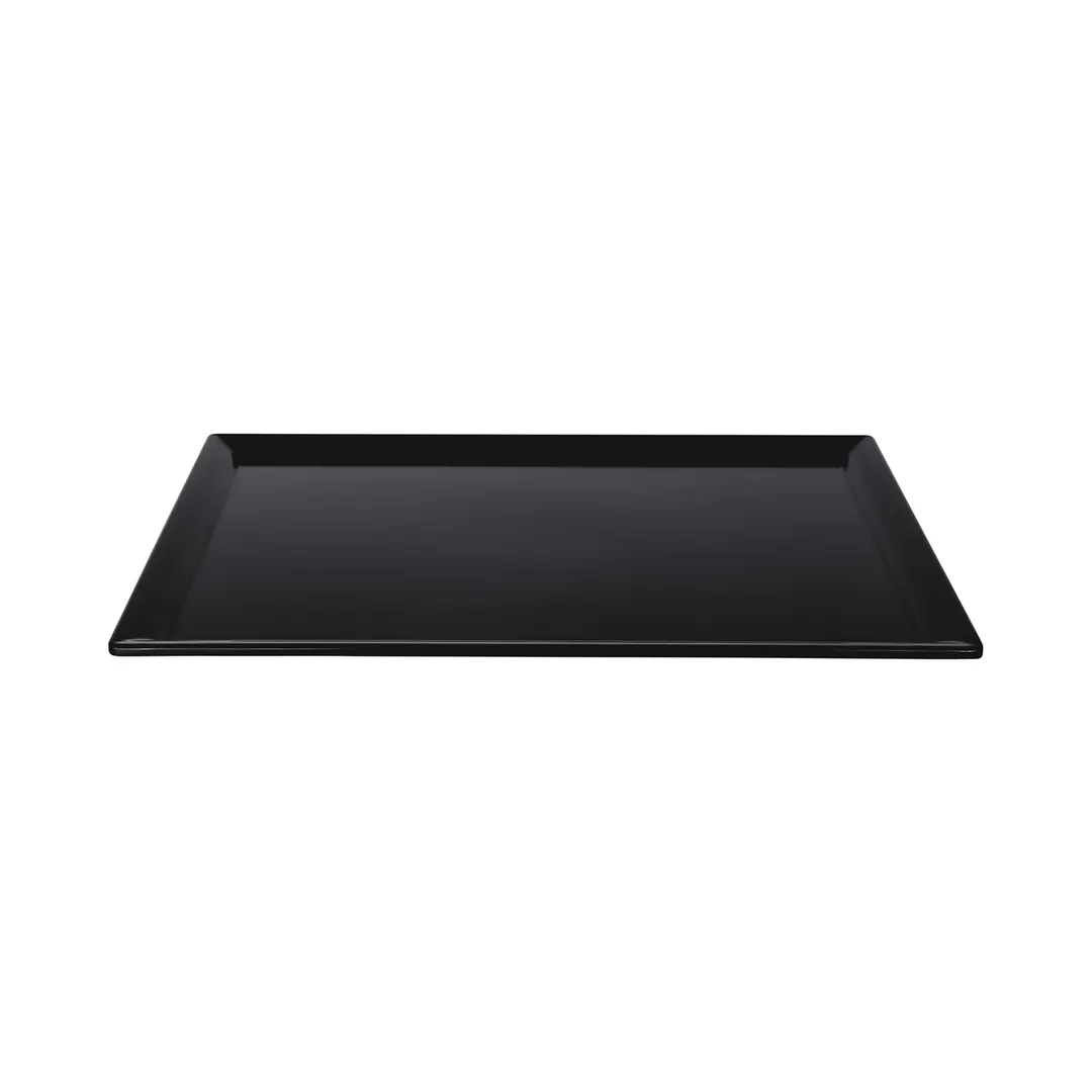 GET M18513-B Elite Global Solutions Platter, 18"L x 13"W x 3/4"H, Rectangular, Melamine, Black