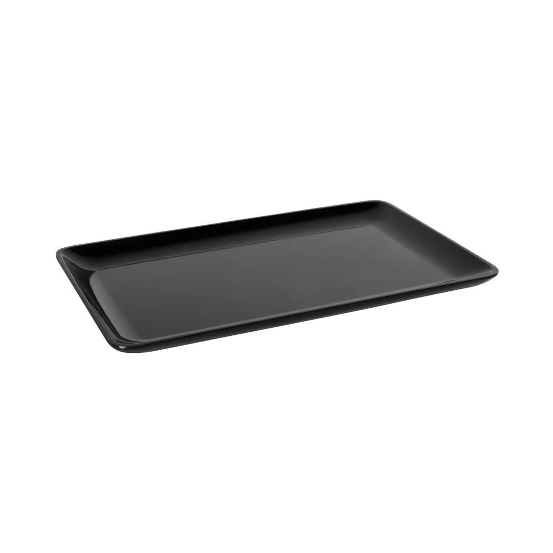 GET M2011RC-B Elite Global Solutions Tray, 20"L x 11"W x 1-1/4"H, Rectangular, Melamine, Black