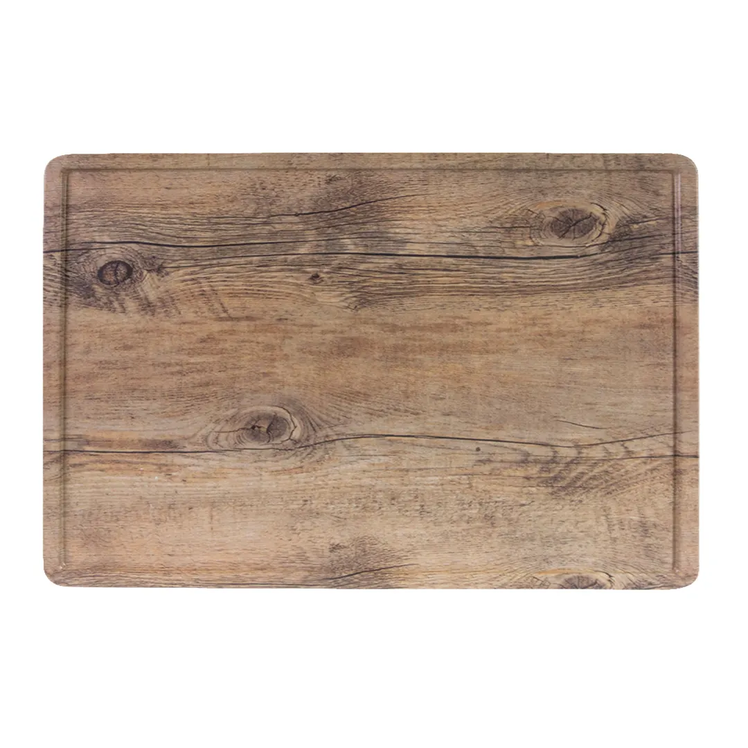 GET M2012RCFP-DW Melamine Serving Board, 20" x 12" 5/8" Driftwood, Dishwasher Safe, BPA Free