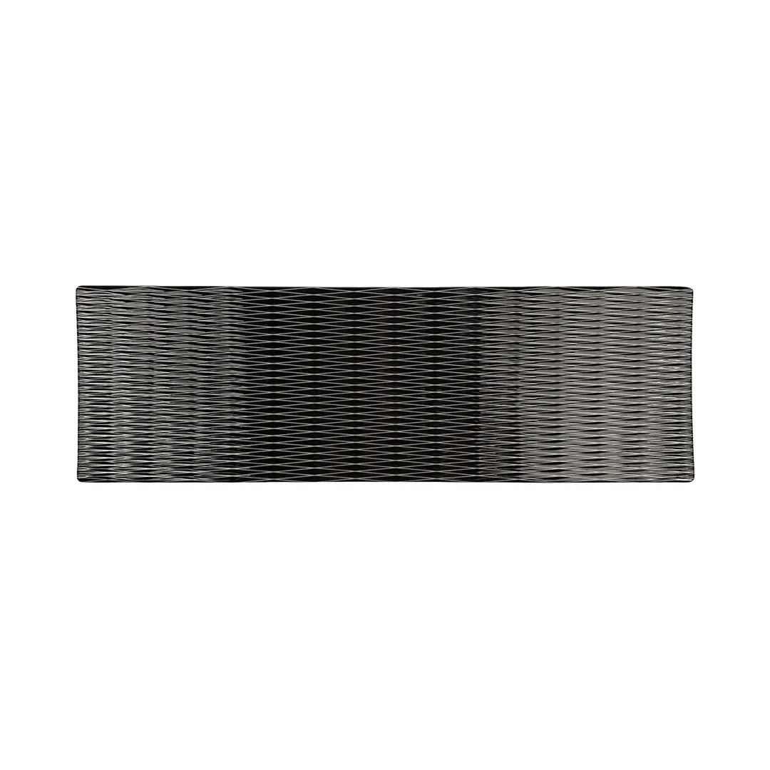 GET M20638RC-B Rectangular Tray, 20-7/8" L x 6-3/8" W x 3/4" H, Black, Melamine, Dishwasher Safe