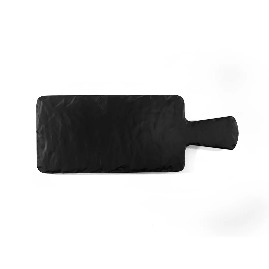 GET M510RC-B Melamine Serving Board, 10.5" x 5.5" x 0.5" H, Black with 4" Handle, Dishwasher Safe