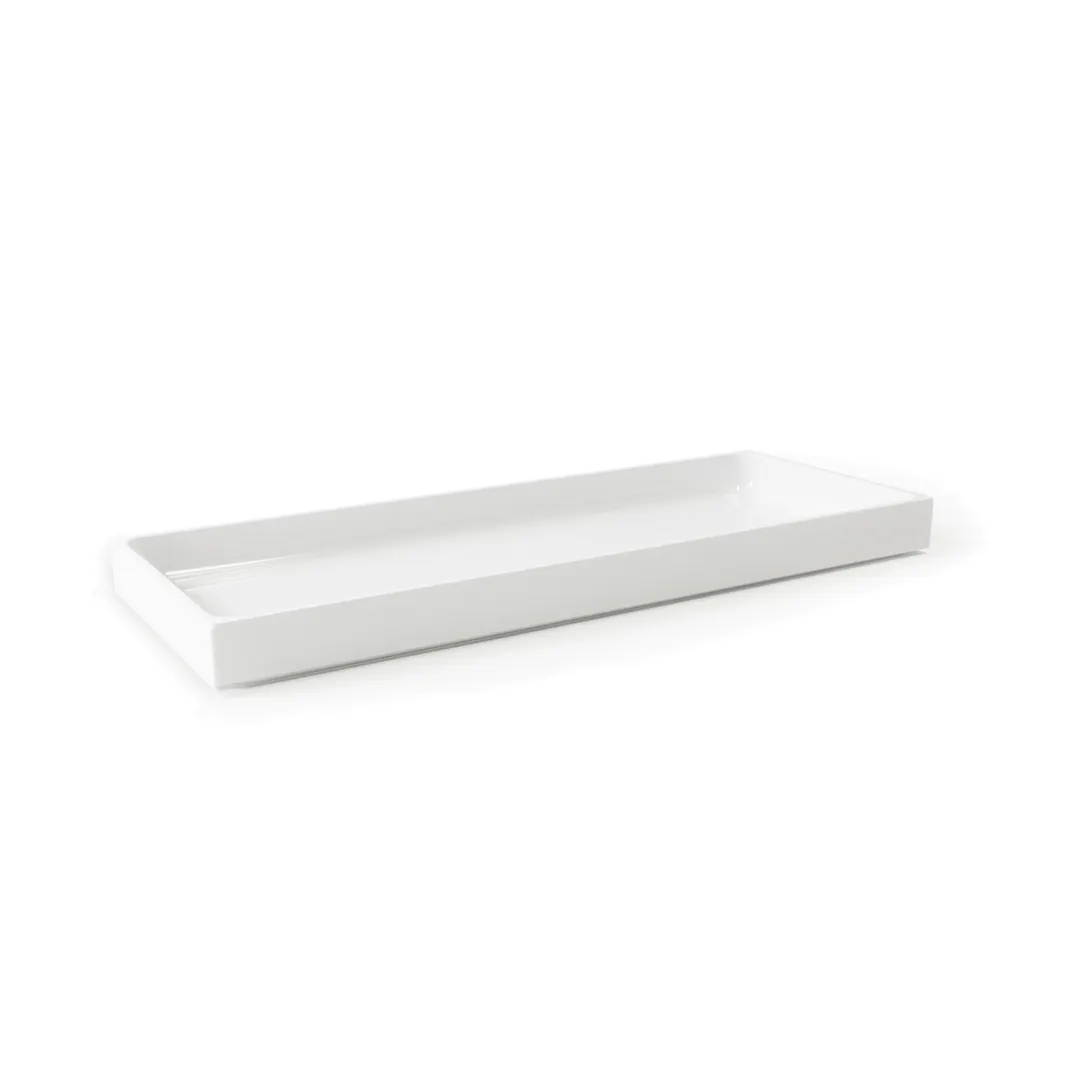 GET M6151-W Food Bin, 15" x 6" x 1", White Melamine, Break/Chip, Dishwasher Safe, BPA Free