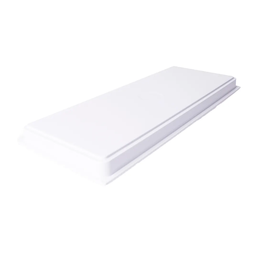 GET M6152LID-W Elite Global Lid, 15" x 6" Rectangular, White Melamine, BPA‑Free, Dishwasher Safe