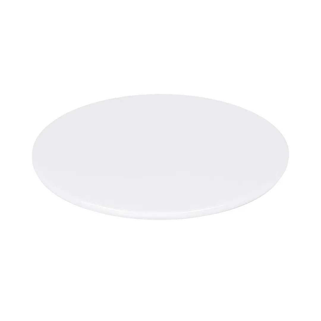 GET M7PL-NW Plate, 7" Dia. x 1/2"H, Round White Melamine, Break, Chip, Stain/Scratch Resistant
