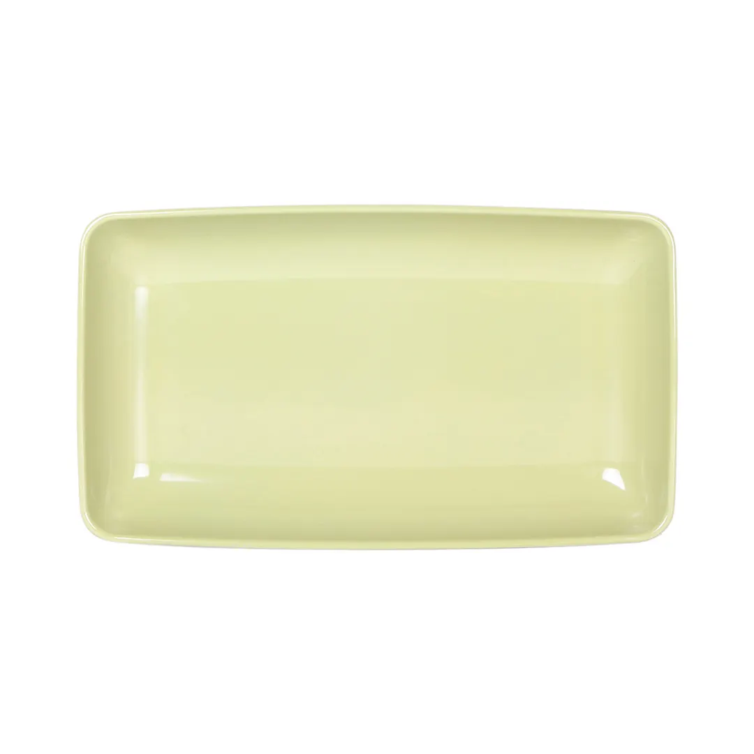 GET M85145-WWG Platter, 2-1/2 Qt., 14.5"L x 8.5"W x 2.75"H, Melamine, Weeping Willow Green