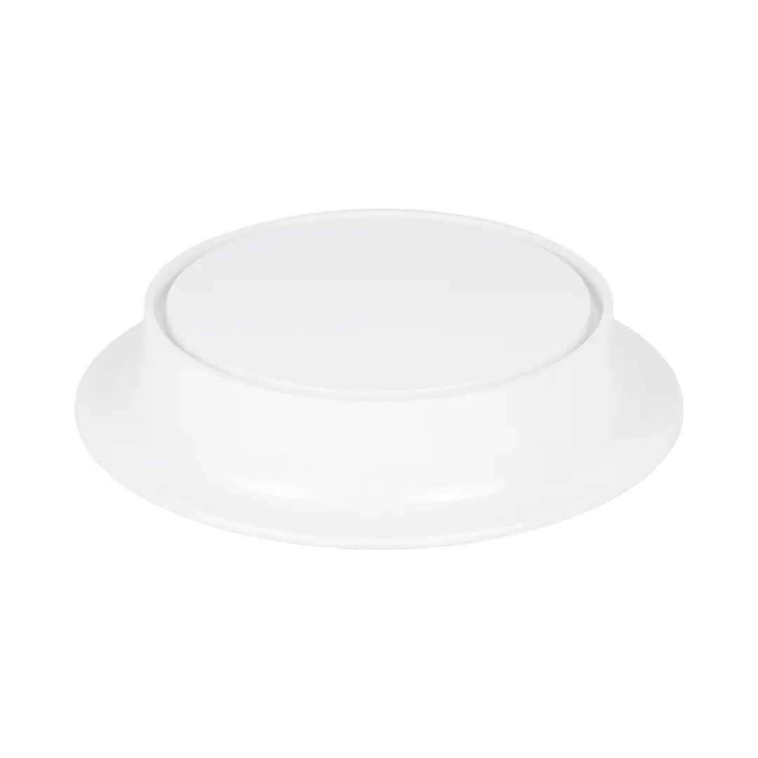 GET M8P-NW Elite Global Pedestal, 8" Dia x 2" Height, Round, White, Melamine, Dishwasher Safe, BPA Free
