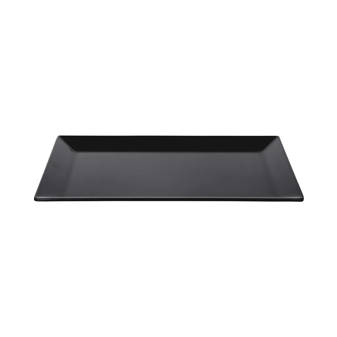 GET M914RC-B Elite Global Solutions Platter, 13-3/4"L x 9"W x 1"H, Rectangular, Melamine, Black