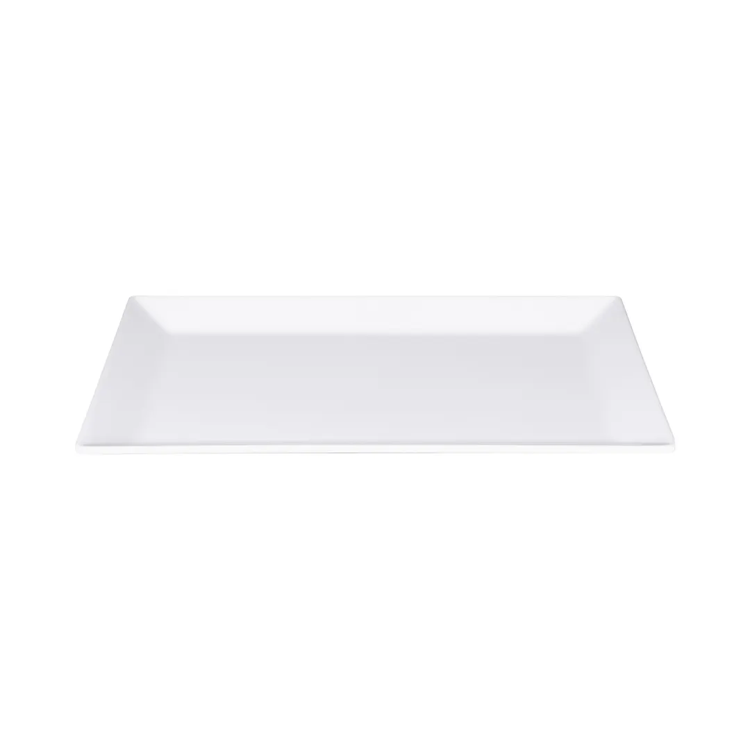 GET M914RC-NW Platter – 13.75" x 9" x 1", White Melamine, Break/Chip/Stain Resistant Dishwasher Safe