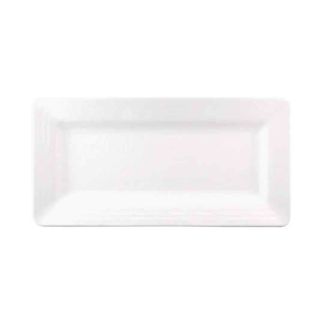 GET M918RR-W Elite Solutions Tray, 18"L x 9"W x 1"H, Rectangular, Pebble Textured, White, Melamine