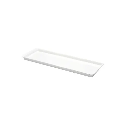 GET M926-NW Tray, 26"L x 9"W x 1-1/2"H, Rectangular White Melamine, Break-Resistant