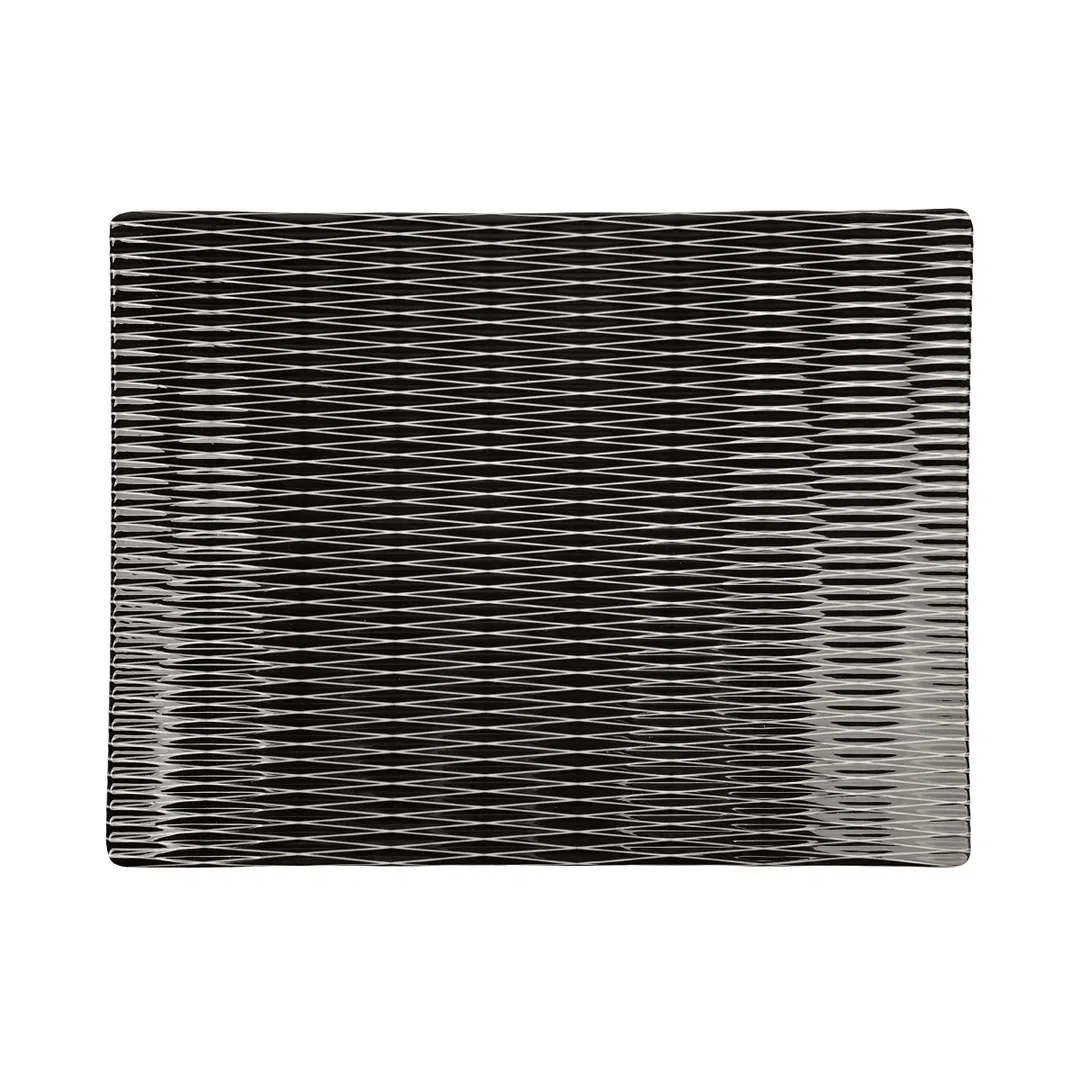GET M978RC-B Bakery Tray, 12-3/4"L x 9-7/8"W x 3/4"H, Rectangular, Black, Melamine, BPA Free