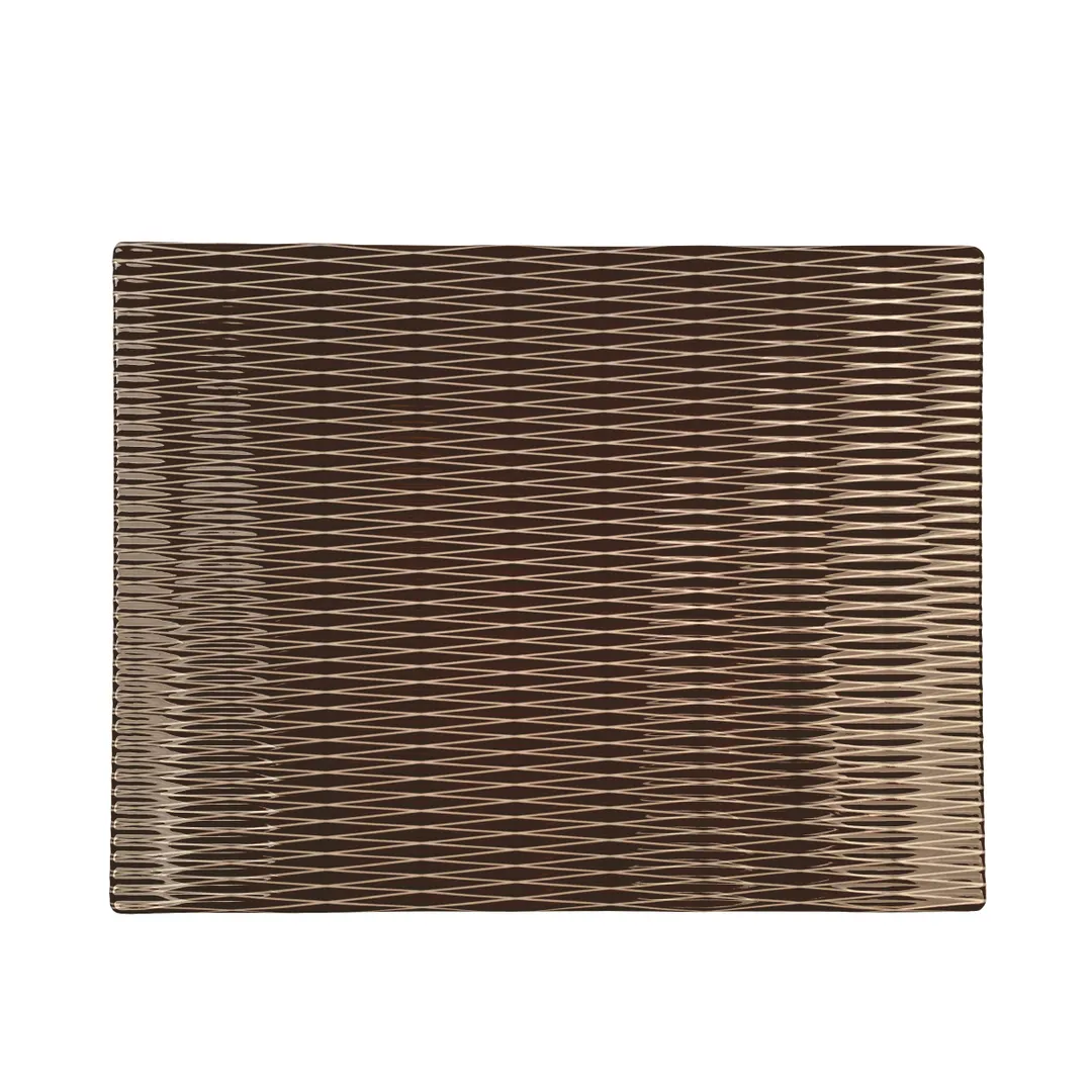 GET M978RC-CH Bakery Tray, 12-3/4"L x 9-7/8"W x 3-4"H, Rectangular, Melamine, Brown, Dishwasher Safe