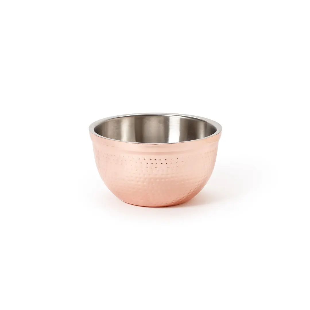 GET MB-500-CPR/SS - 11" Bowl, Insulated, 5‑Quart (160‑191 oz), Copper‑Plated Steel, Hammered