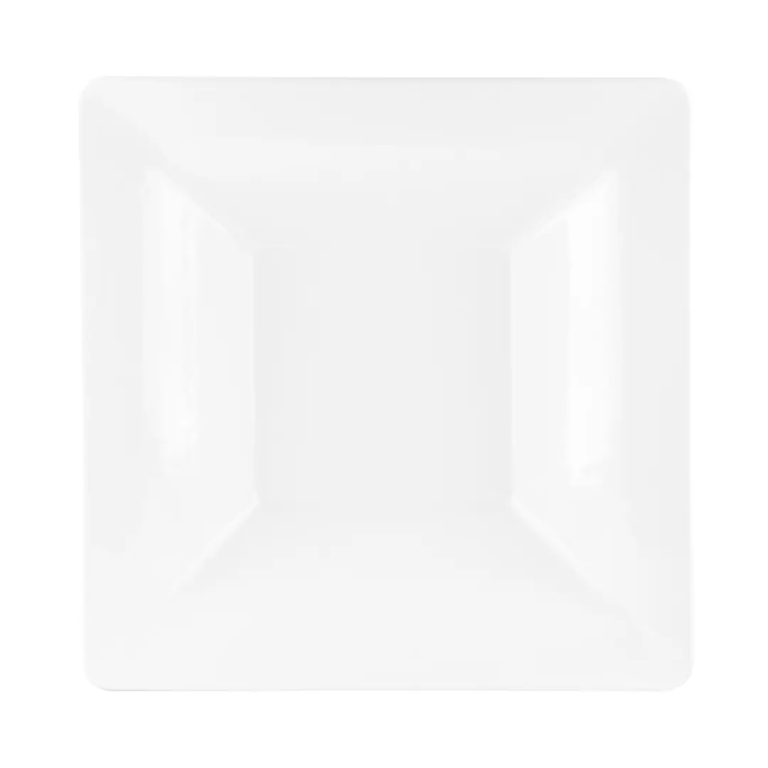 GET MB15RR-W Bowl, 5 Qt (160 Oz), 15"L x 15"W x 3-1/4"H, Square, Pebble Textured Melamine White