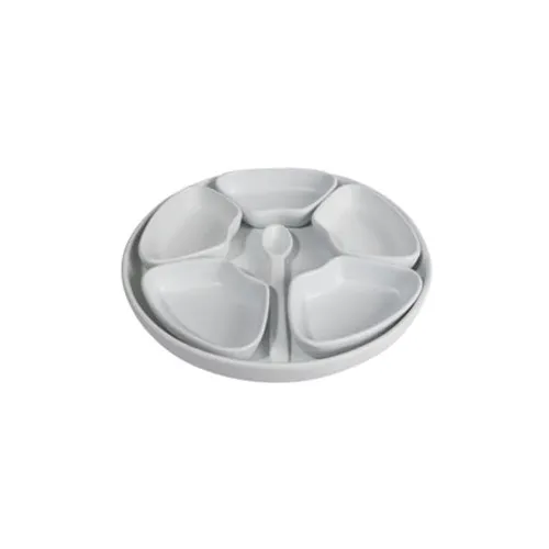 GET MJ501GB Bugambilia Ramekin Set, 12.6" Black Aluminum, 7.6 oz, Tray, 5 Ramekins & Spoon - Set