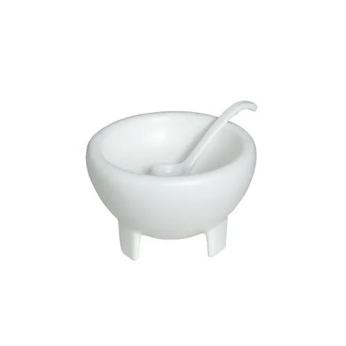 GET MJS06SB - Bugambilia Molcajete & Spoon Set, 30.5 oz Blue Aluminum, 8.27" bowl, 5.51" deep, Set